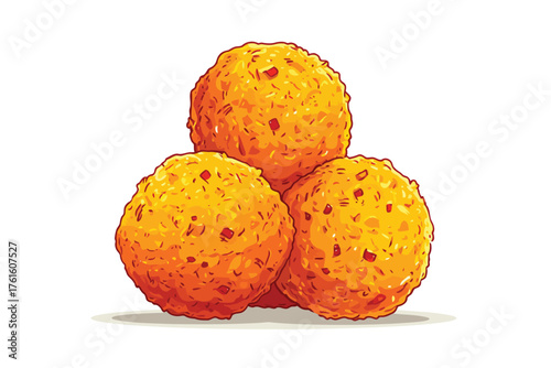 Sweets laddu treat ghee isolated