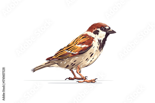 Sparrow tree songbird natural isolated