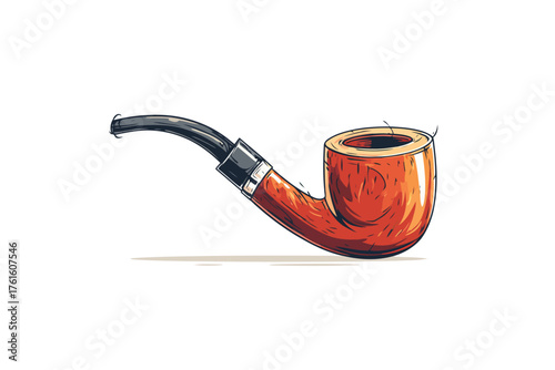 Tobacco pipe object pipe isolated