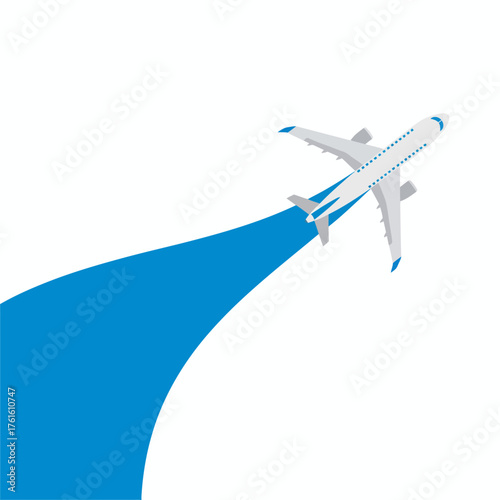 illustration of airplane in the sky