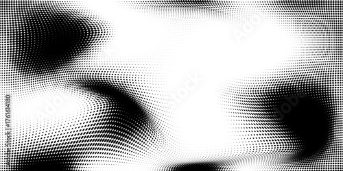grunge Halftone white and black dots pattern and black gradient grunge texture background. Dotted line comic sport style vector illustration