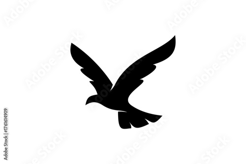 Flying bird design illustration isolated on transparent background.