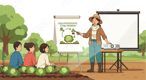 Educational presentation on crop rotation techniques for sustainable agriculture