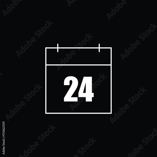 Calendar icon with number 24