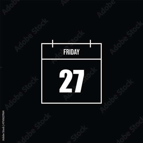 Friday 27 Calendar Date Icon