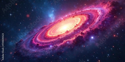 Mesmerizing Cosmic Swirl Nebulae and Galaxies Illustrating the Vastness of Space, Perfect for Science, Astronomy, and Space Exploration Projects.
