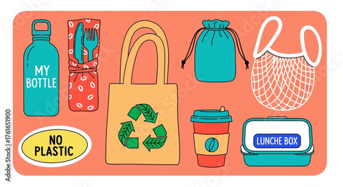 Eco-Friendly Reusable Items for Sustainable Living and Reducing Plastic Waste.