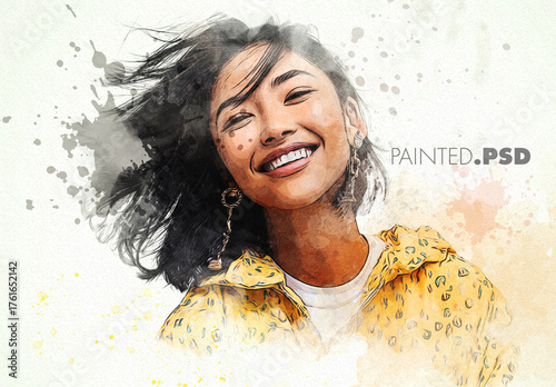 Wate rcolor portrait effect