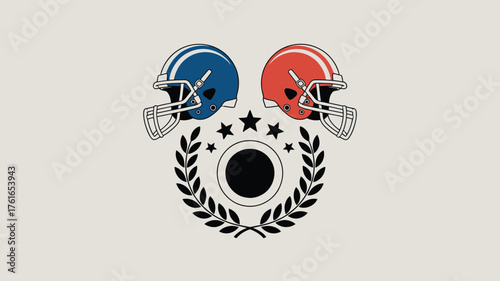 Get Ready for Game Day with this dynamic football helmet graphic featuring team spirit and winning energy for your sports designs and promotions