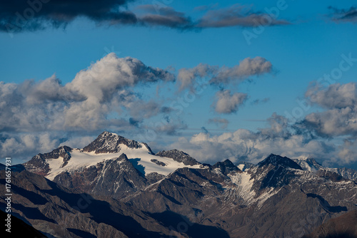 At sunset, Alps landscape of the Palla Bianca massif 