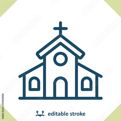 Church Icon. Chapel, Monastery, Building