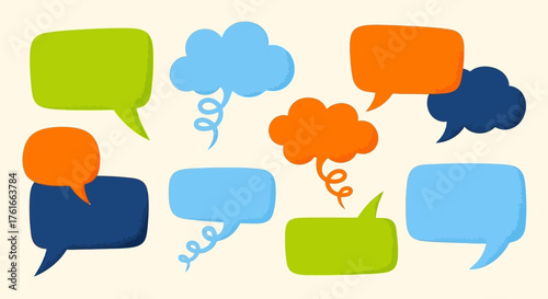 Colorful Speech Bubbles Illustration Express Your Thoughts and Ideas Creatively