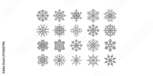 Abstract floral background with a seamless blue snowflake pattern for winter holiday decoration
