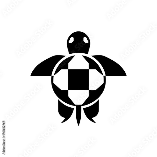 Turtle Mascot Logo with Soccer Ball Shell Vector
