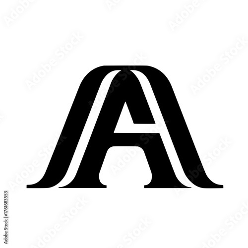 Letter A Monogram - Modern Classic Typography Logo