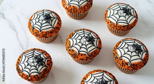 Spooky Halloween Spiderweb Cupcakes for a Festive Party Treat