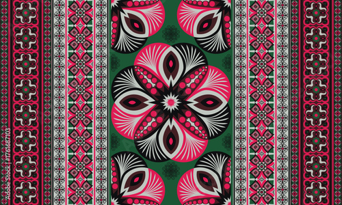 African ethnic native pattern.Traditional kente,ankara,kitenge,chitenge,capulana african wax print fabric pattern.Abstract vector motif pattern.For fabric,clothing,blanket,carpet,woven,wrap,decoration