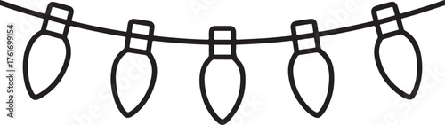 Christmas Lights line art