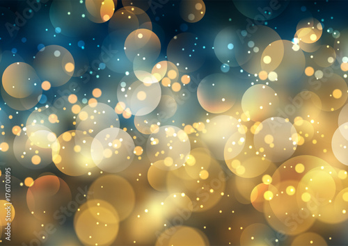 Decorative Christmas background with bokeh lights design 