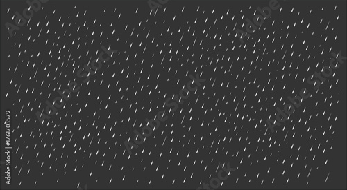 Falling rain drops pattern on dark background isolated vector illustration