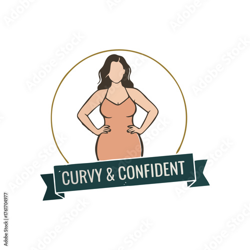 Curvy and Confident Body Positive Logo