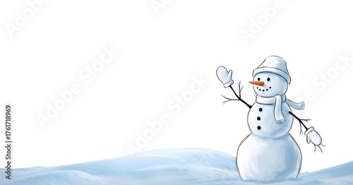 snowman on the snow