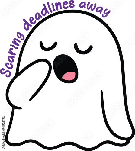 Scaring deadlines away T-shirt Design, Funny Office Humor Shirt illustration, sarcastic Workplace Quote, office sarcasm Clipart