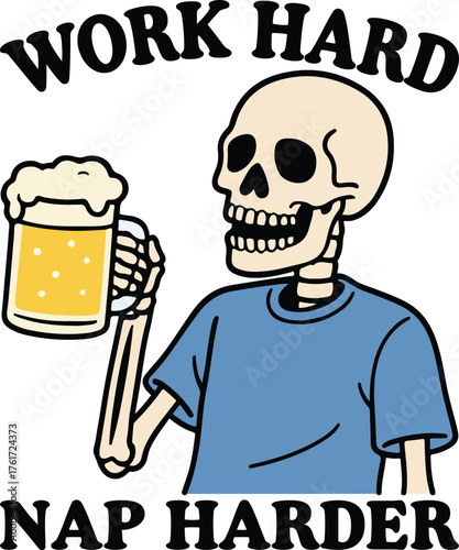 Work hard nap harder T-shirt Design, Funny Office Humor Shirt illustration, sarcastic Workplace Quote, office sarcasm Clipart
