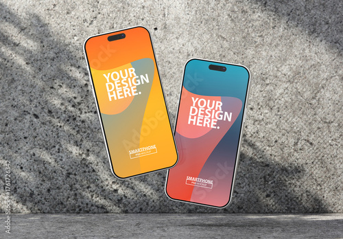 Smartphone screen Mockup for UI Design