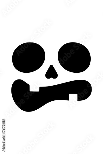 Spooky Halloween pumpkin face design, perfect for festive decorations, adding a playful touch to your seasonal projects and events, a simple, classic design
