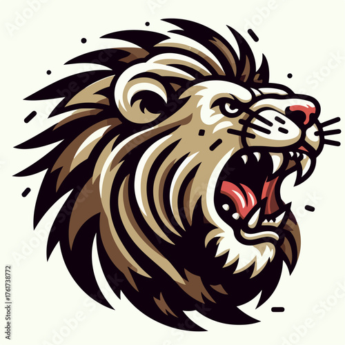 Wallpaper Mural flat illustration of a lion Torontodigital.ca