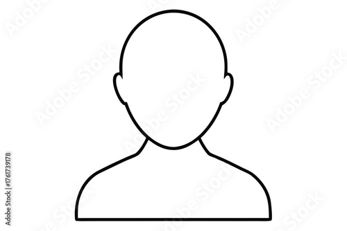 Simple Line Art of Human Figure for Templates and Placeholder Purposes