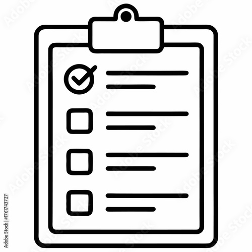 checklist-icon-outline-vector