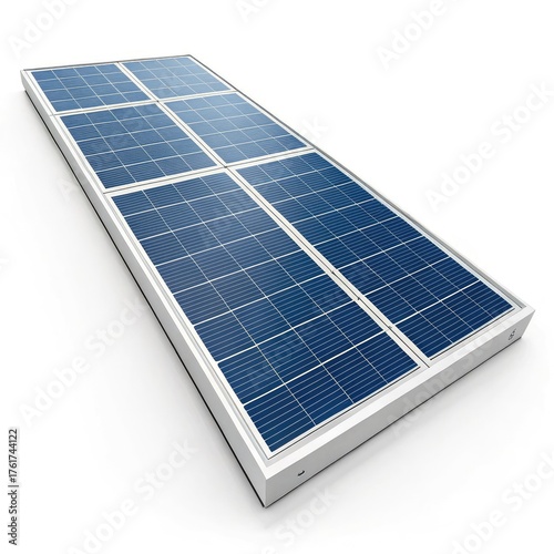 solar panels on white background