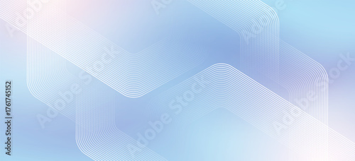 Digital hexagonal blue abstract background. Digital futuristic technology concept with hexagons. Geometric stripe line art design for poster, brochure, cover, banner, website, header