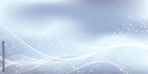 Global network connection banner design template. Header social network communication in the global business concept. Big data visualization. Internet technology
