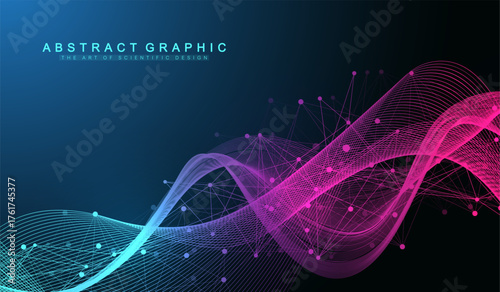 Global network connection banner design template. Header social network communication in the global business concept. Big data visualization. Internet technology
