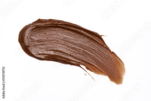 Cream chocolate on a white background