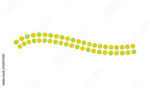 Wavy string of yellow and green easter eggs decoration