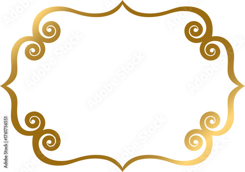Golden figured frame with ornaments S1-07