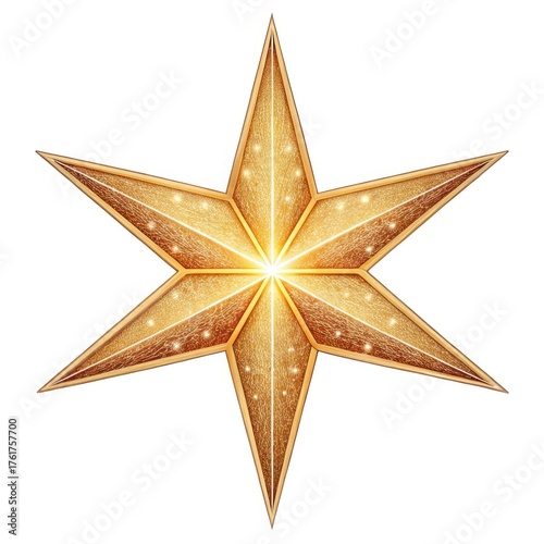 golden star on white background