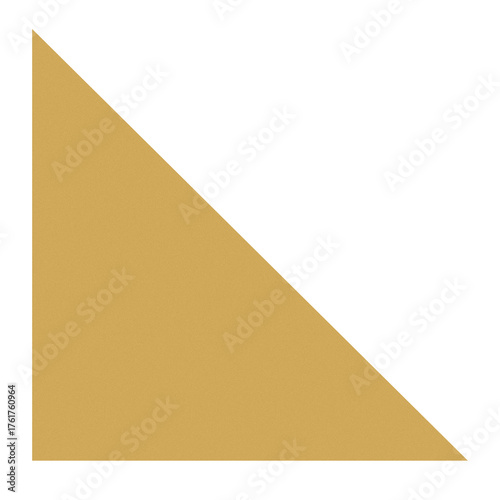 gold 45 degree (45º) triangular graphic shape