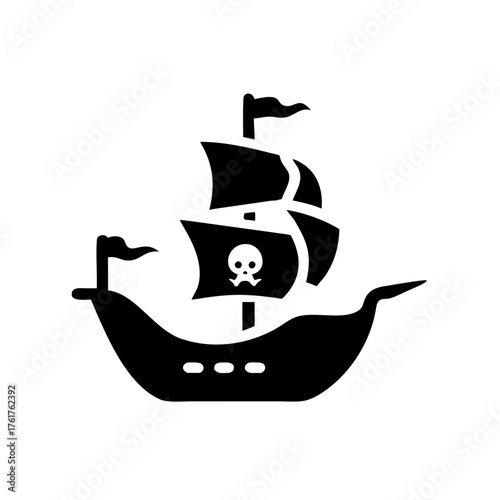 Ahoy matey! set sail for adventure with this awesome pirate ship illustration!