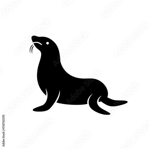 Adorable sea lion silhouette is ready to swim into your heart and brighten your day