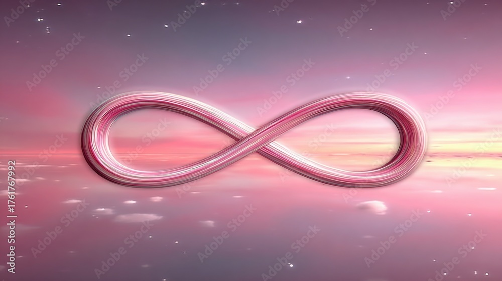 Infinity symbol representing endless possibilities and adaptive concepts in a modern digital design environment