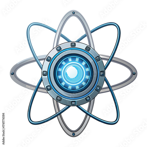 Realistic vector illustration, glowing plasma fusion reaction, vibrant energy, containment field, intricate particles, scientific breakthrough, power generation.