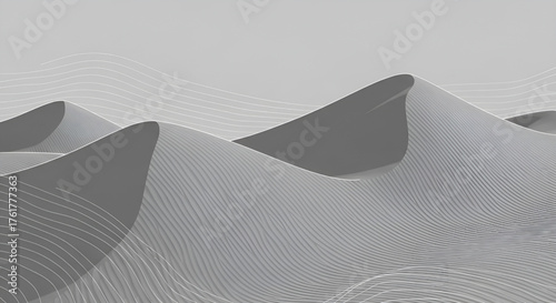 Abstract sand dunes landscape background, texture pattern wallpaper, modern art design illustration, graphic 3d