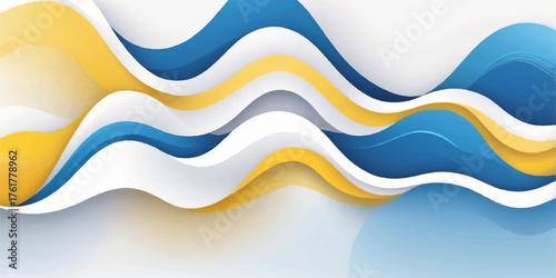 Blue wavy vector lines create a colorful water pattern illustration design perfect for a web banner template