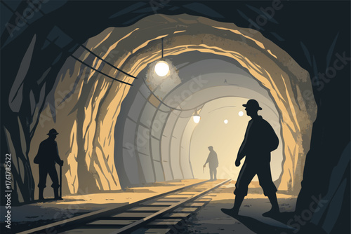-tunnel-interior-lit-by-headlamps--miners-silhouet.eps