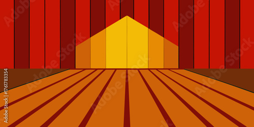 Aged Barn Wood Floor Vintage Surface Illustration